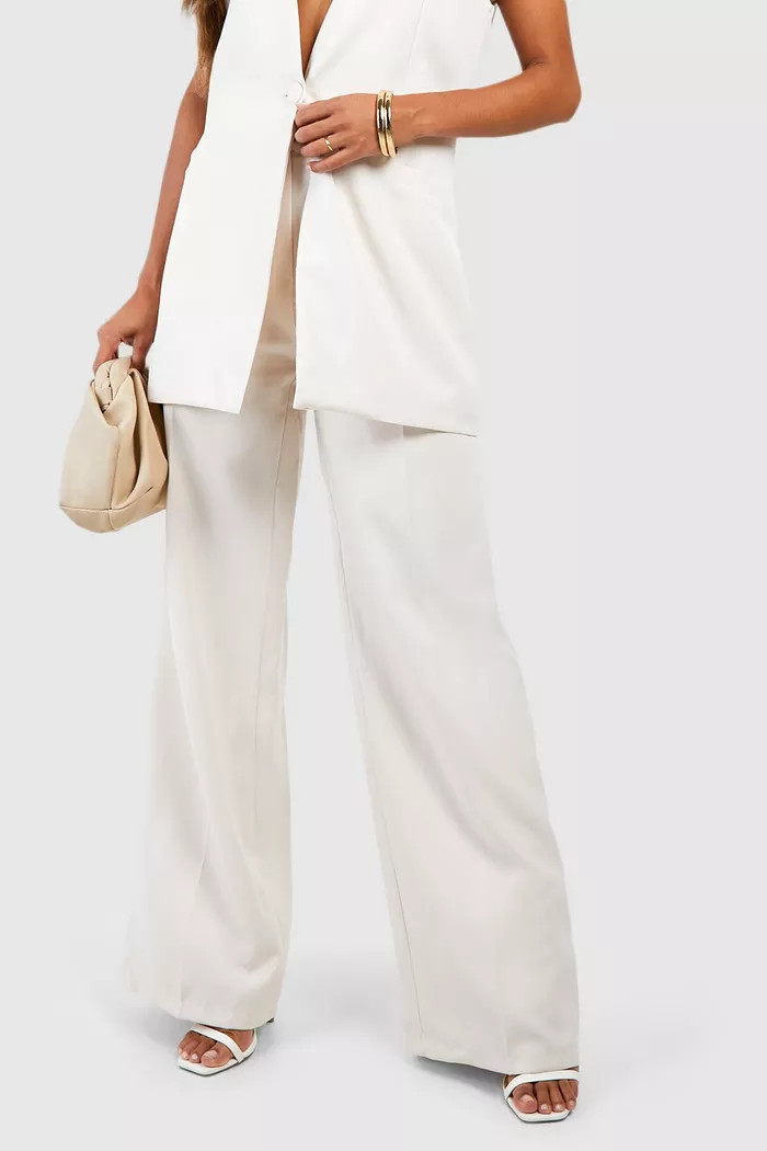 Woven Straight Leg Tailored Trousers | Boohoo.com (UK & IE)