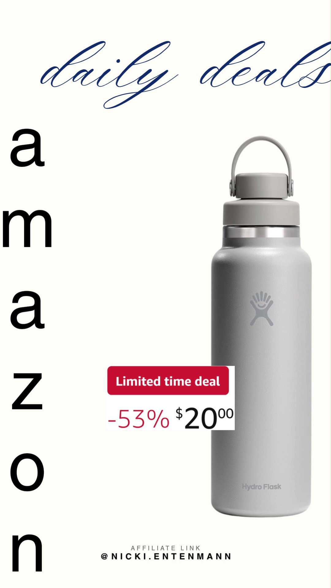 Stay refreshed with Hydro Flask Water Bottle crafted in insulated stainless steel for modern convenience. Perfect for daily hydration, it blends durability, style, and confidence seamlessly. #hydroflask #waterbottle #insulatedbottle #stainlesssteel #drinkware #hydrationgoals #fitnessgear #amazonfinds #shoppingdeal #modernliving 💧🥤✨ 

 #LTKActive #LTKSaleAlert #LTKTravel