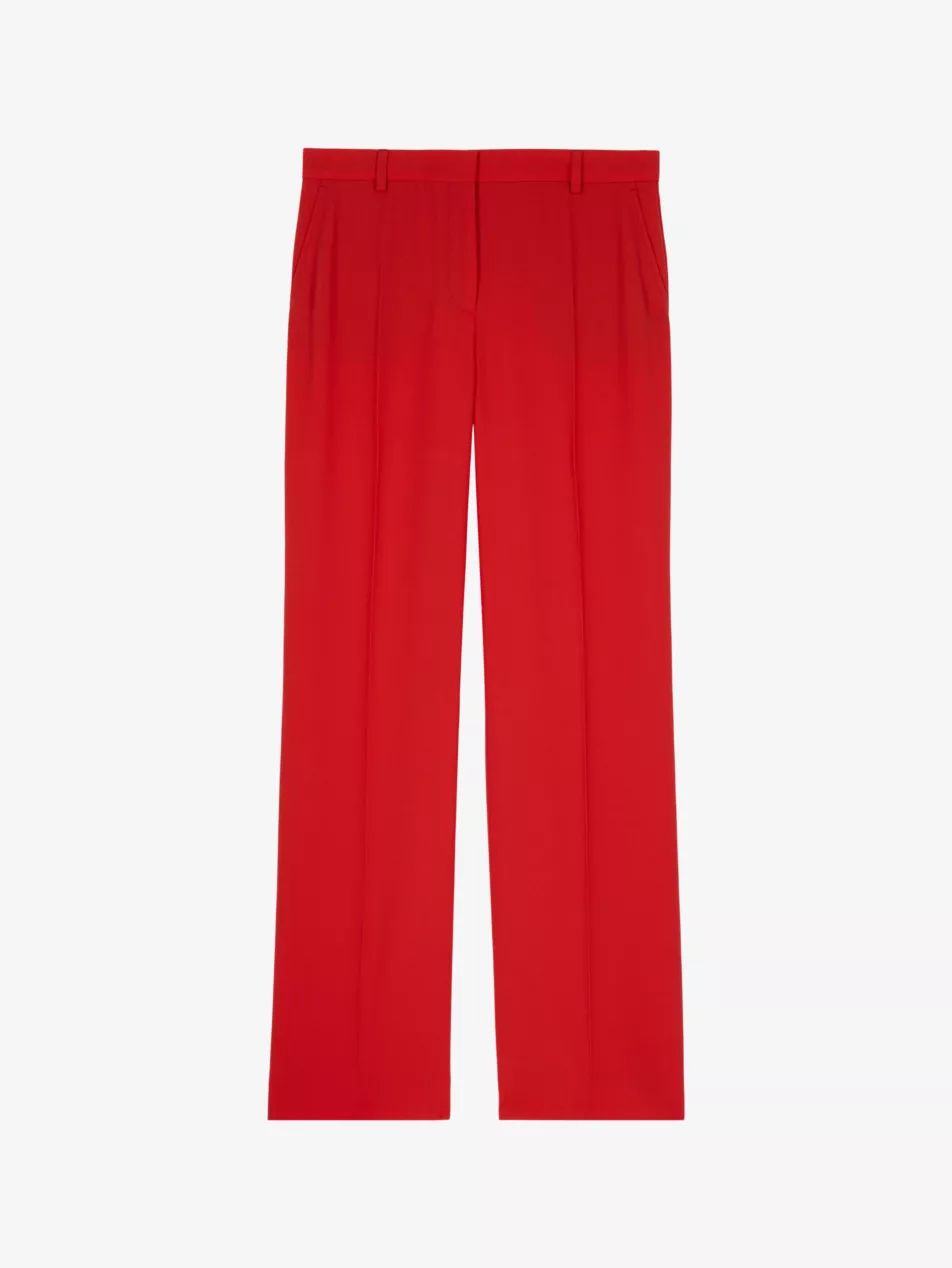 Straight-leg high-rise woven trousers | Selfridges