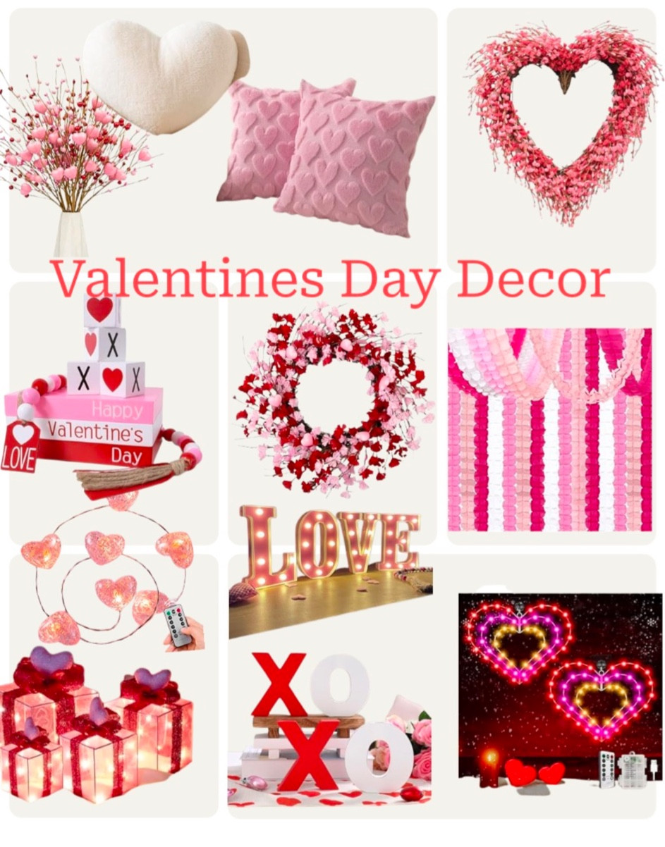 Amazon Valentines Day decor. I love these heart pillows and the heart floral wreath is darling. 

#LTKHome #LTKStyleTip #LTKFindsUnder50