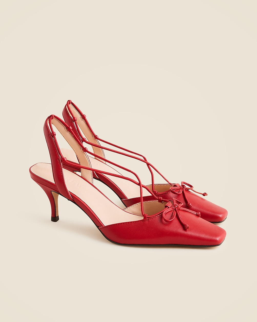 Leona strappy slingback heels in leather | J. Crew US