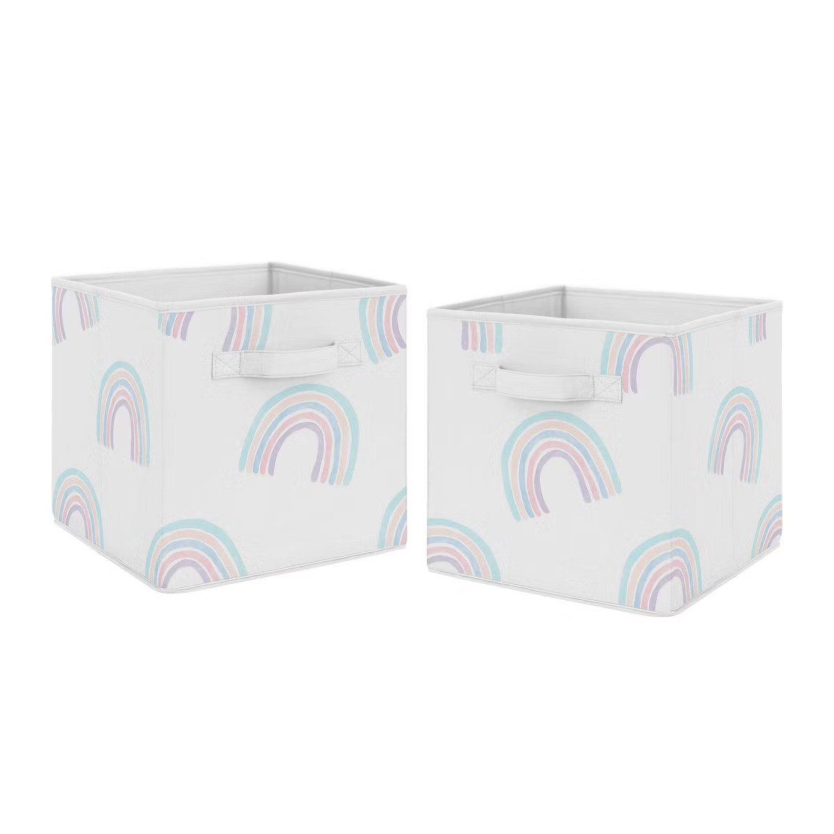 Set of 2 Rainbow Kids' Fabric Storage Bins - Sweet Jojo Designs | Target