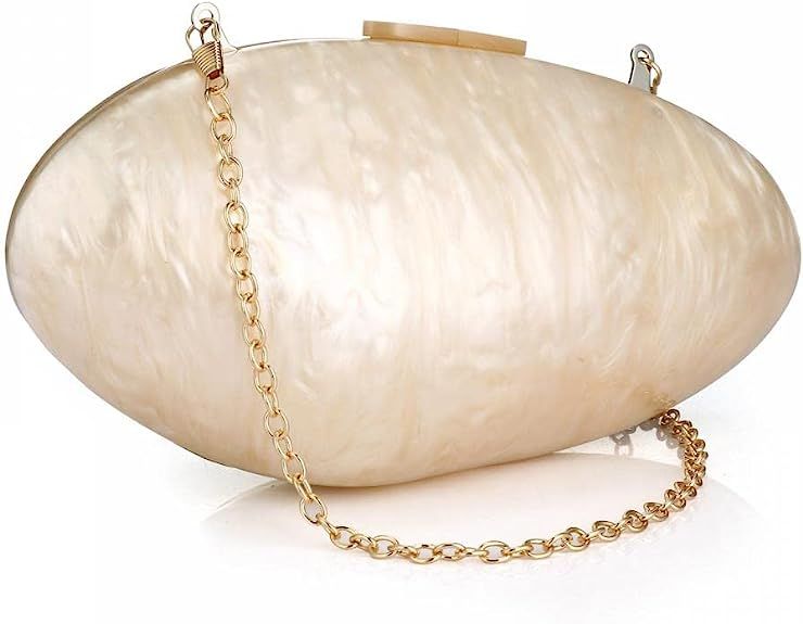 Acrylic Purses and Handbags for Women Shell Shape Clutch Shoulder Crossbody Bag with Chain Elegan... | Amazon (US)