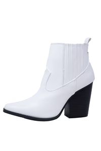Cheyenne White Pointed Toe Western Boot | Pink Lily