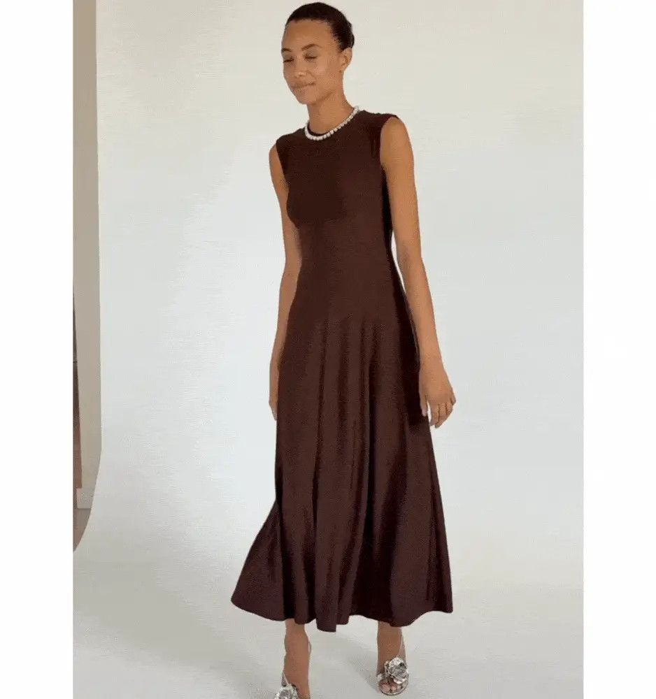 The Mila Dress - Chocolate Jersey | Hill House Home US