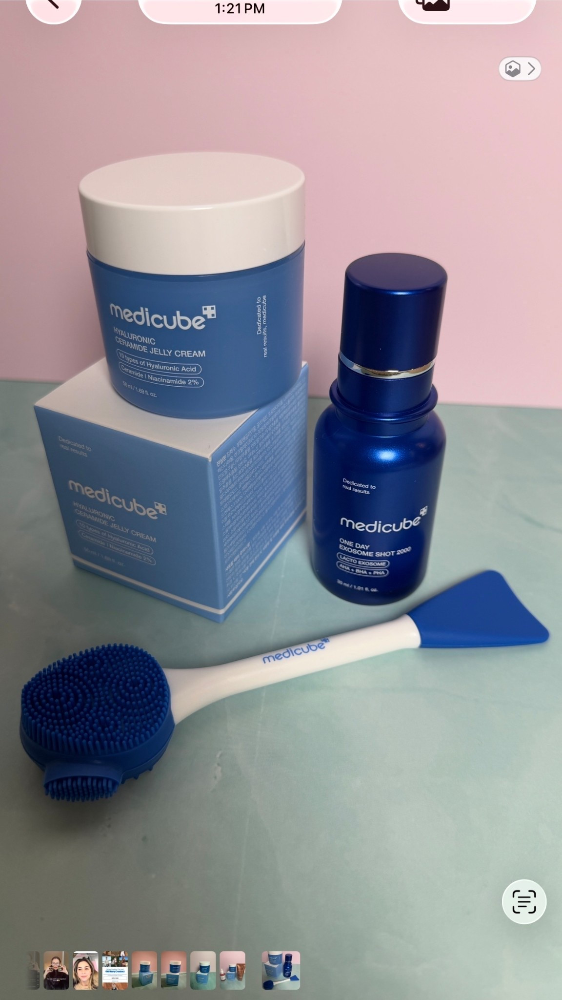 My skincare routine lately 💙✨
I start with the serum to smooth and refine my skin, then go in with the jelly cream for deep hydration and that glow… and I use the brush a few times a week for a deeper cleanse.

My skin feels so soft, fresh and radiant — I use it and I love it! ✨
Shop my routine 💙