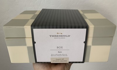 Threshold Studio Mcgee Target SMALL Checkered Resin Box NEW-Read Description! #1 | eBay US