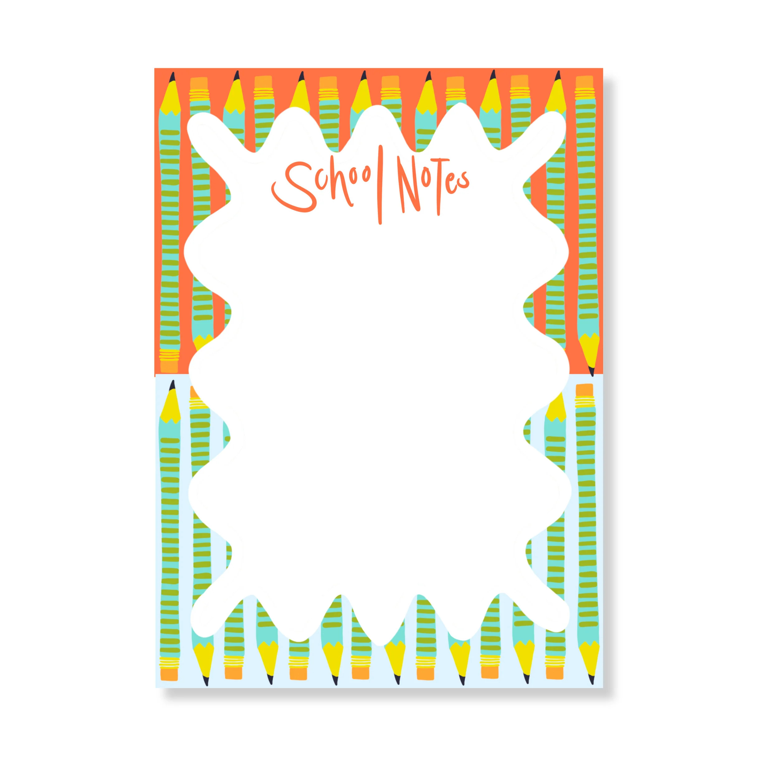 Proper Pencils Notepad in Poppy & Sky | Fete Papier