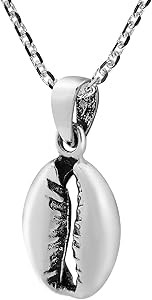 AeraVida Gorgeous Beach-Inspired Cowrie Shell .925 Sterling Silver Pendant Necklace | Amazon (US)