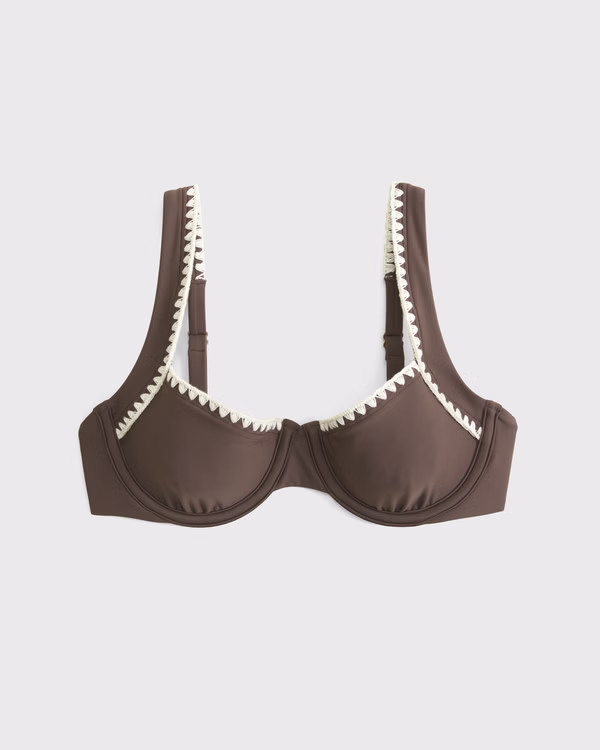 Wide Strap Underwire Bikini Top | Abercrombie & Fitch (US)