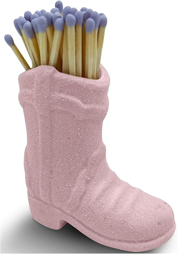Cowboy Boot Match Holder - Match Holder with Striker - Bathroom Match Holder - Cowboy Boot Decor ... | Amazon (US)