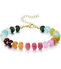 KissYan Beaded Bracelets for Women, Colorful Gemstone Boho Bead Bracelet for Beach, Natural Stone... | Amazon (US)