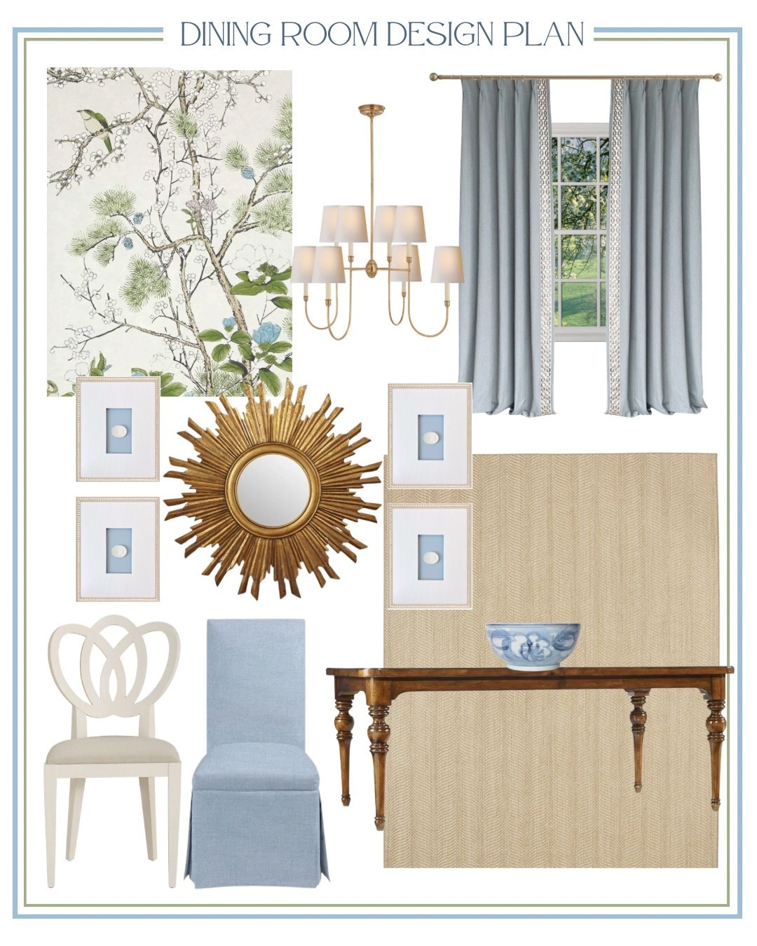 Timeless & traditional blue and green dining room design plan 🤩

Classic dining room, timeless dining room, traditional dining room, southern dining room, southern traditional dining room, chinoiserie dining room, dining room inspiration, dining room decor, dining room inspo, dining room table, dining room chair, dining room rug, dining room wall art, dining room wallpaper, dining room curtains, dining room drapery, drapery with trim, curtains with trim, blue drapery with trim, blue curtains with trim, gold sunburst mirror, intaglio, blue intaglios, dining room chandelier, dining room lighting, blue and white dining room, blue and green dining room, blue dining room, green dining room 

Grandmillennial dining room | Grandmillennial dining room design

#LTKHome #LTKSaleAlert