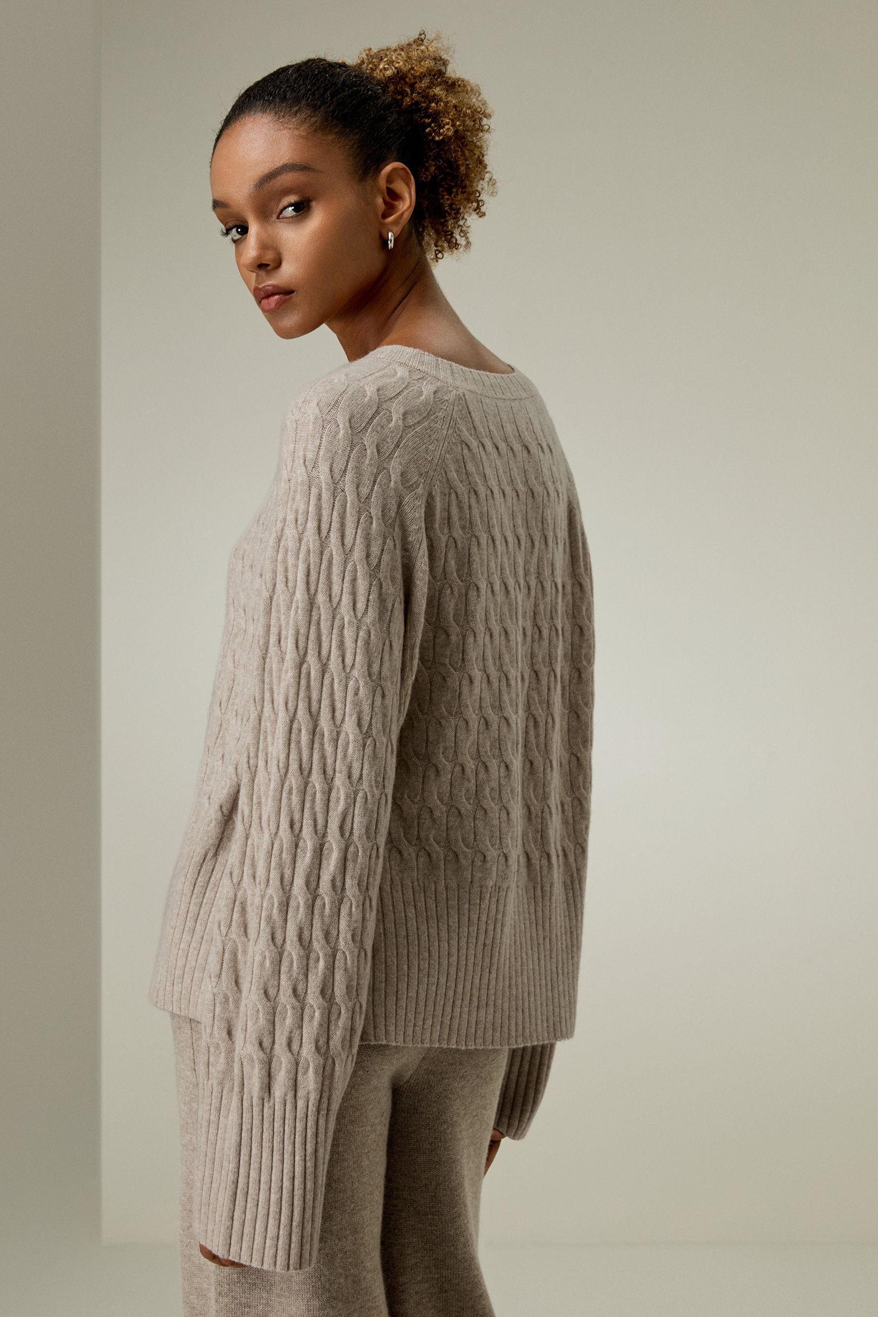 Baby Cashmere Cable-knit Sweater | LILYSILK