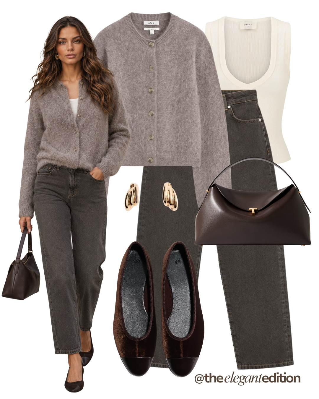 FUZZY CARDIGAN LOOK - Textured knit cardigan styled with grey straight-leg denim, an easy transitional outfit for autumn #knitcardigan #greydenim #balletflats #LTKautumn #LTKshoes #LTKstyletip 

 #LTKFashionMonth #LTKeurope #LTKautumn