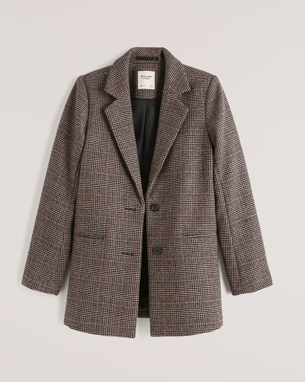 Women's Wool-Blend Blazer Coat | Women's Coats & Jackets | Abercrombie.com | Abercrombie & Fitch (US)