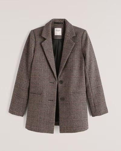 Women's Wool-Blend Blazer Coat | Women's | Abercrombie.com | Abercrombie & Fitch (US)