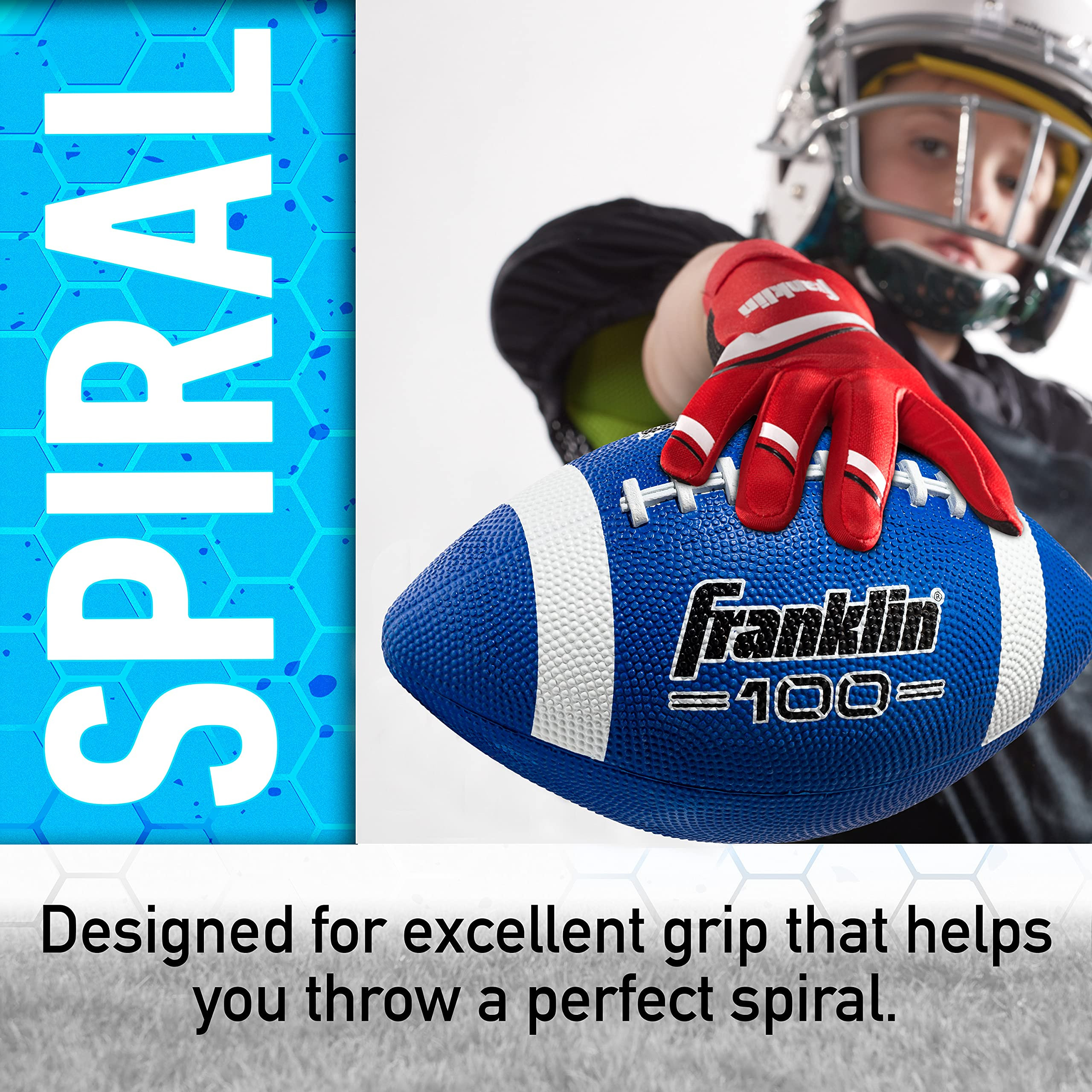 Franklin Sports Kids Junior Grip-Rite Youth Junior Size Rubber Footballs - Peewee Kids Durable Ou... | Amazon (US)