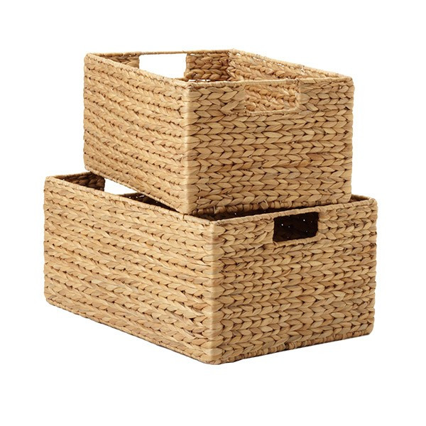 X-Small Water Hyacinth Bin Natural | The Container Store
