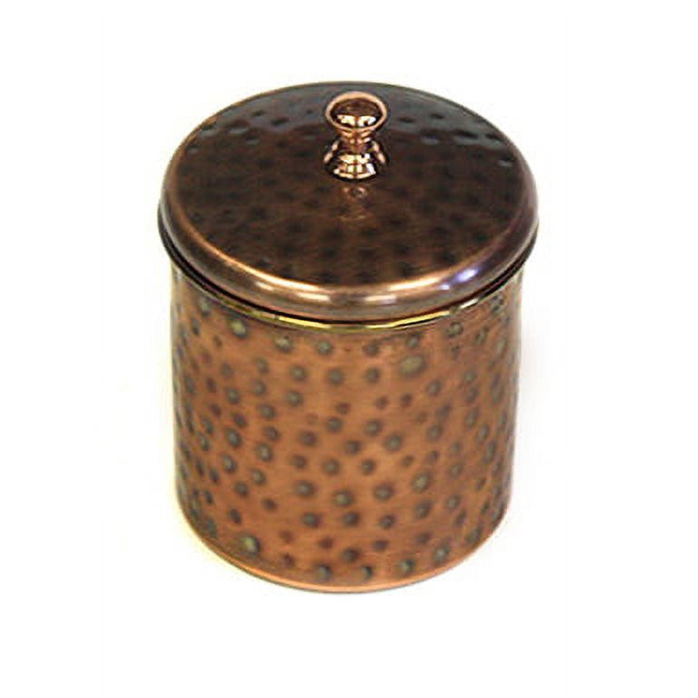 Zuccor Stainless Steel Canister w/ Hammered Antique Copper Plated Exterior - 5.5" | Walmart (US)