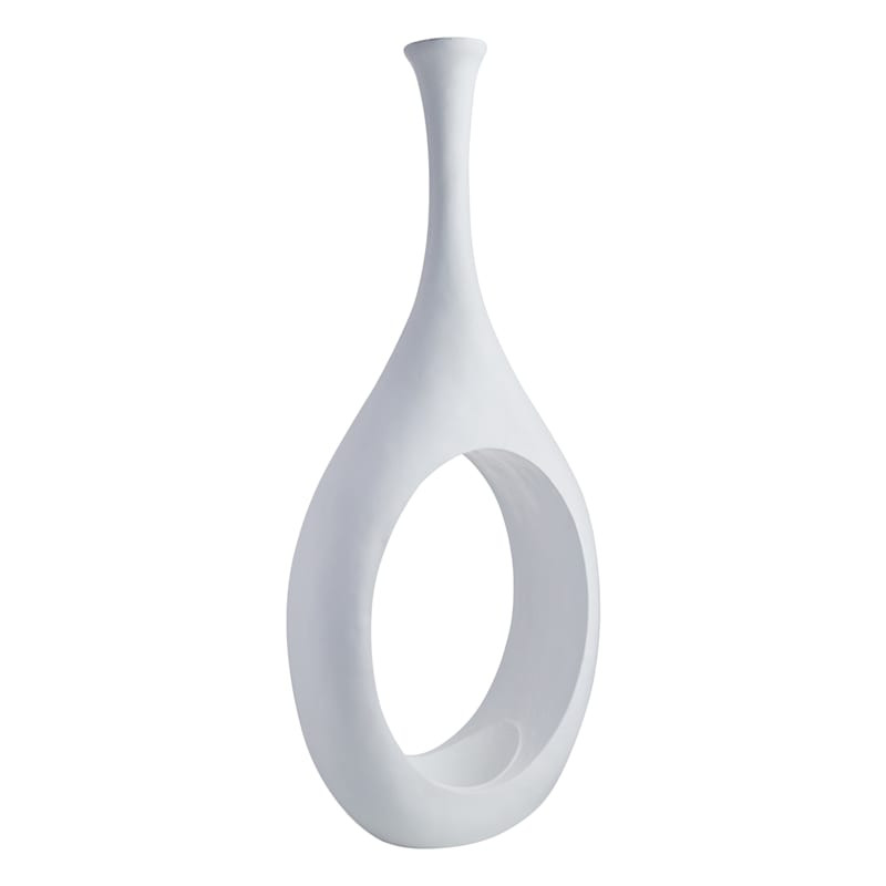 White Open Floor Vase, 48" | At Home