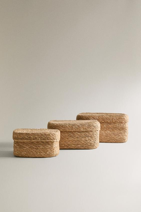 SEAGRASS BASKET WITH LID | Zara Canada