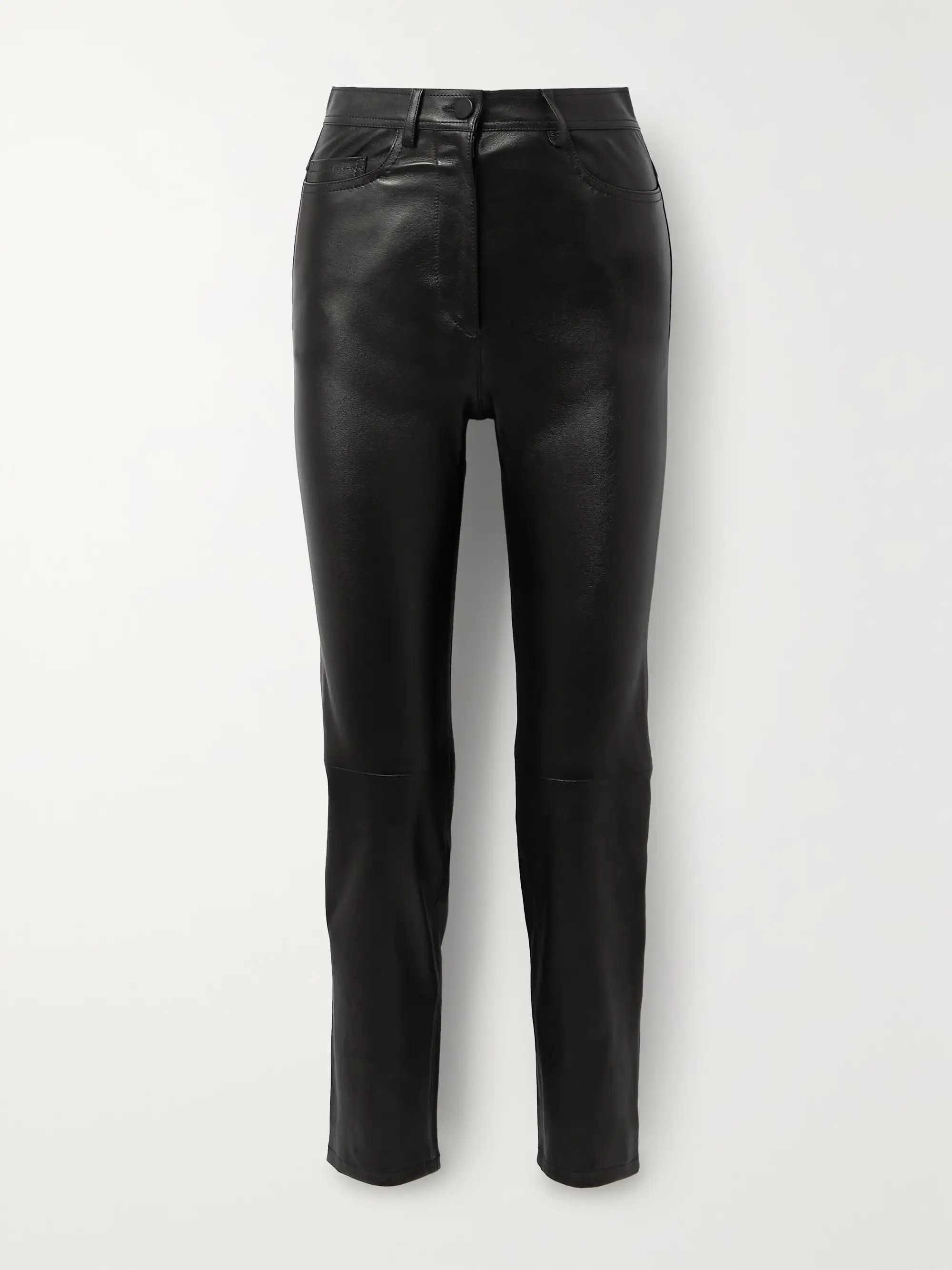 JOSEPHTeddy leather slim-leg pants | NET-A-PORTER (US)