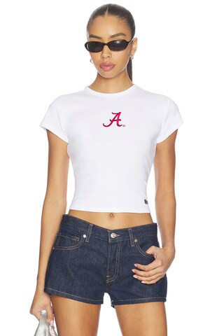 University Of Alabama Baby Tee in White | Revolve Clothing (Global)