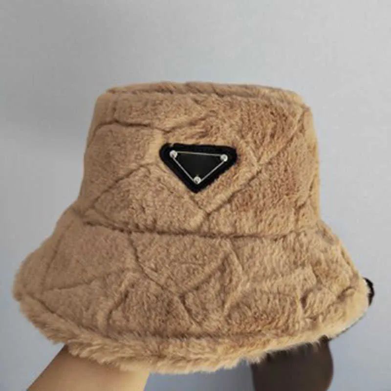 Ball Caps Wool triangle bucket hats men women winter fur caps warm fisherman hat designer soft ba... | DHGate