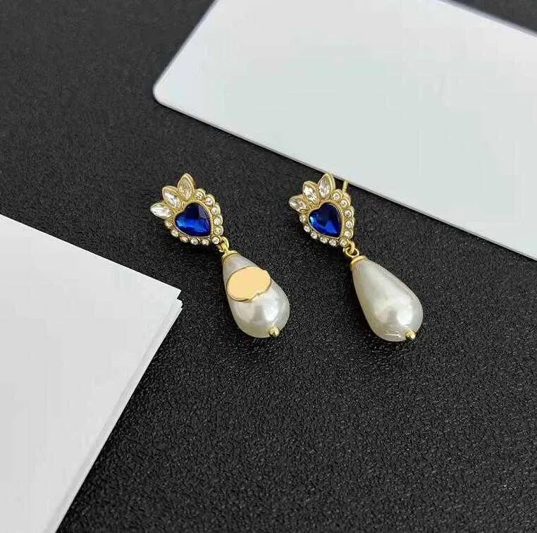 High Quality Stainless Steel Women Designer Double Letter Stud Luxury Geometric Crystal Heart-sha... | DHGate