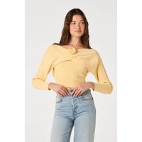 ASTR the Label | Jasmyn Sweater Bandeau Shrug Set in Yellow | Size M | ASTR The Label (US)