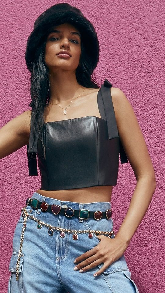 Cassidy Faux Leather Top | Shopbop