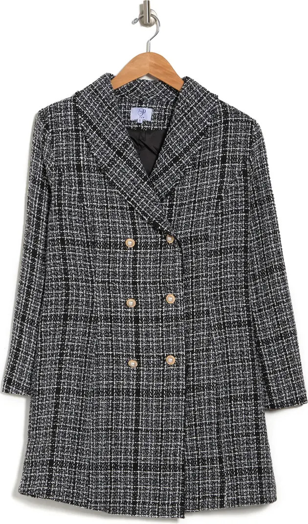 Double Breasted Tweed Long Jacket | Nordstrom Rack