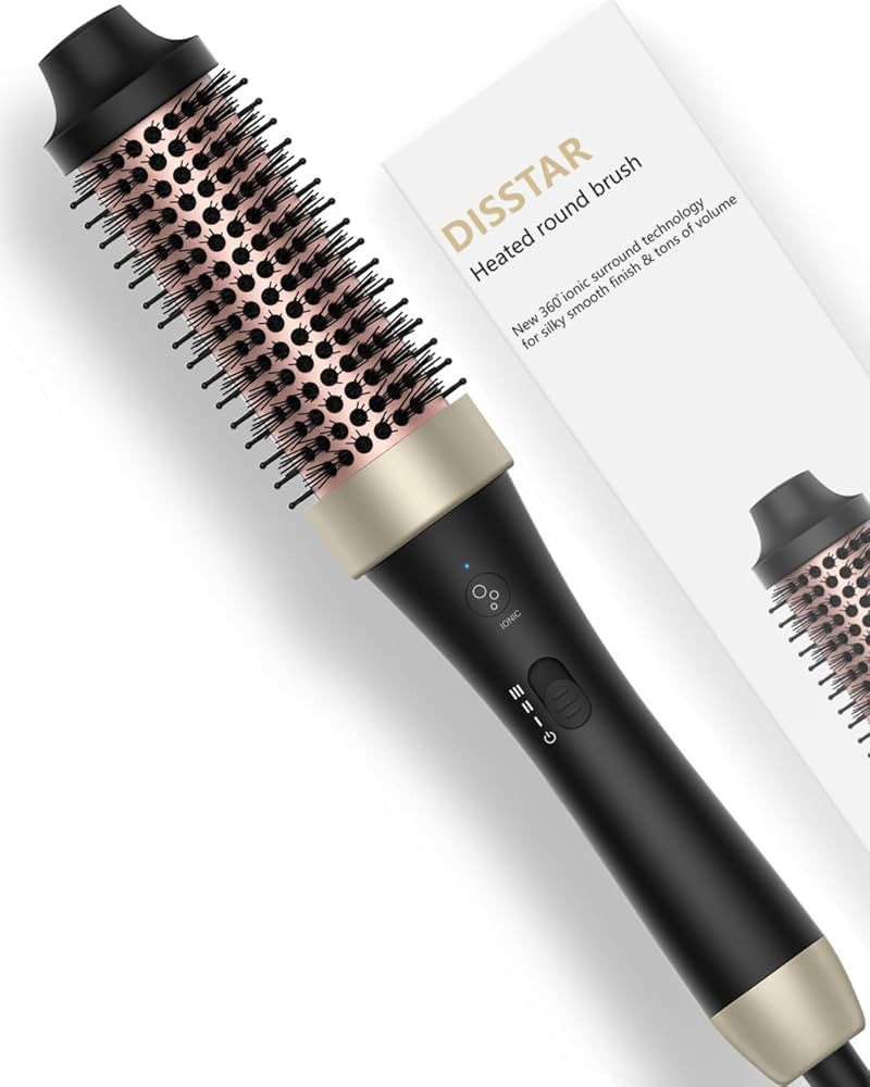 Ionic Thermal Brush Blowout Hot Brush 1.5 Inch Heat Hair Curling Brush 30s Fast Heated Round Brush Hair Styling Brush Dual Voltage Hot Curling Iron Brush for Easy Blowouts Styling | Amazon (US)