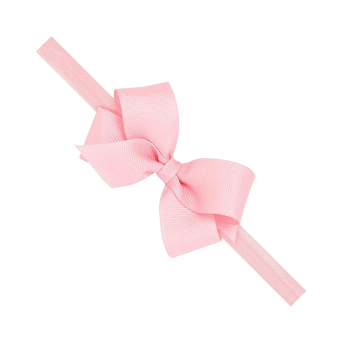 Wee Ones Girls' Classic Grosgrain Hair Bow on a Matching Baby Hair Band, For All Hair Types, Mini... | Amazon (US)