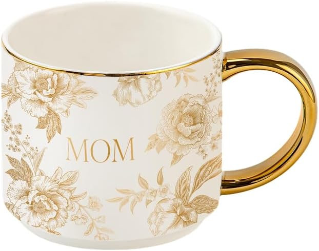 Sweet Water Decor Delft Mom Mug, 14oz Fine Bone China Tea Cup for Hot & Cold Drinks, Cute Mother'... | Amazon (US)