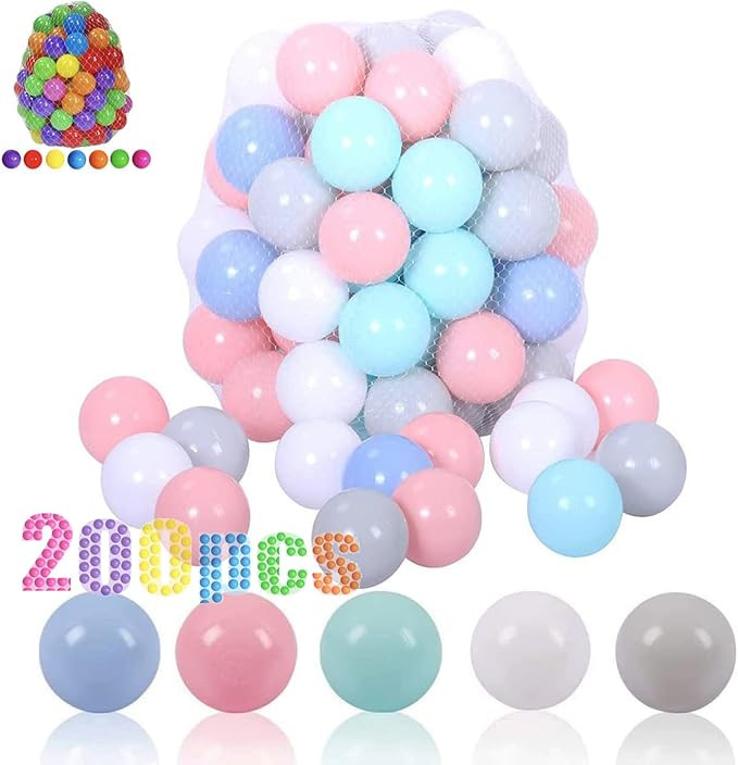 LANGXUN 50 100 200 Soft Plastic Ball Pit Balls for Kids, Gift for Baby Toddler Birthday Christmas... | Amazon (US)