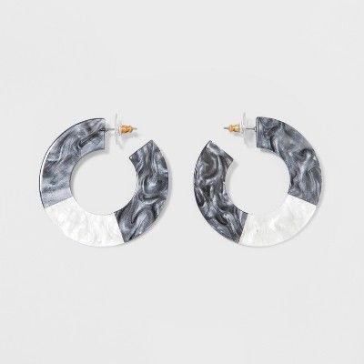 SUGARFIX by BaubleBar Two-Tone Resin Hoop Earrings | Target
