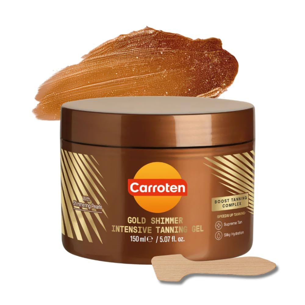 Carroten Gold Shimmer Intensive Tanning Gel | Browning Tan Accelerator | Non-Greasy, Water-Resist... | Amazon (US)