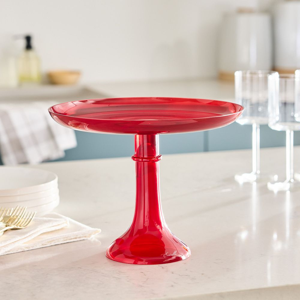 Estelle Colored Glass Cake Stand & Dome | West Elm (US)