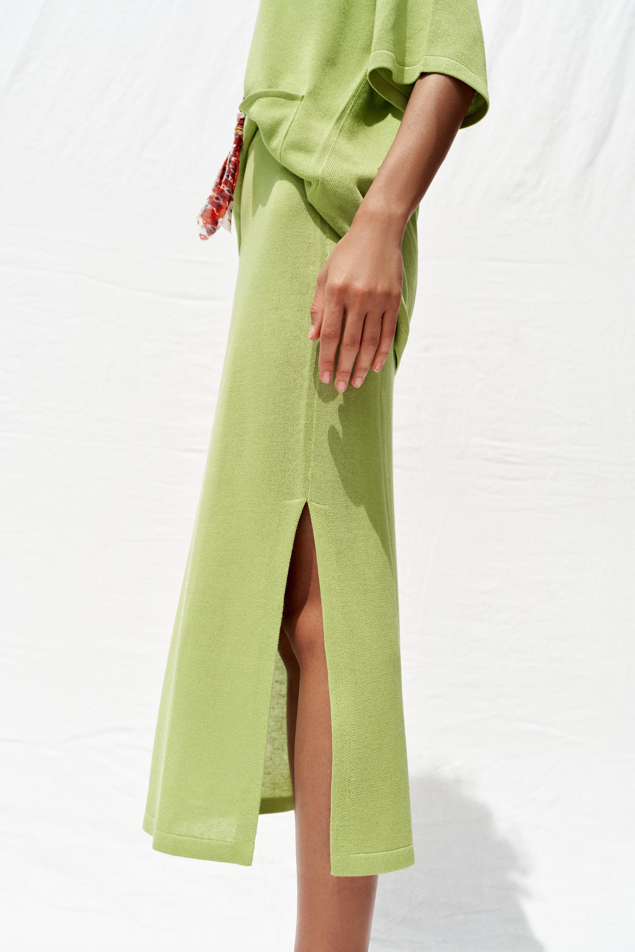 KNIT MIDI SKIRT | Zara US