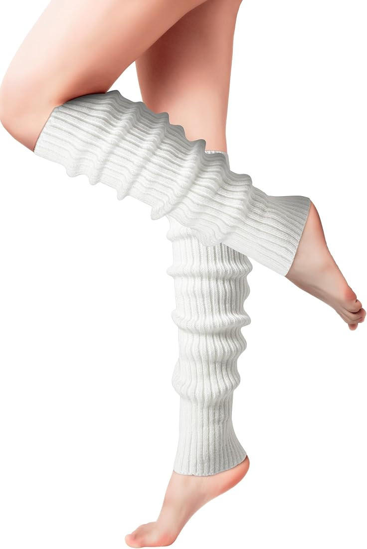 Clothirily Leg Warmers - Fashion Knit Neon Leg Warmers for Women 80s Sports Party Yoga Accessorie... | Amazon (US)