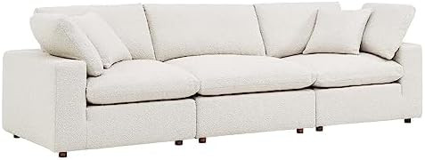 Modway Commix Down-Filled Overstuffed Boucle Fabric 3-Seater Sofa | Amazon (US)