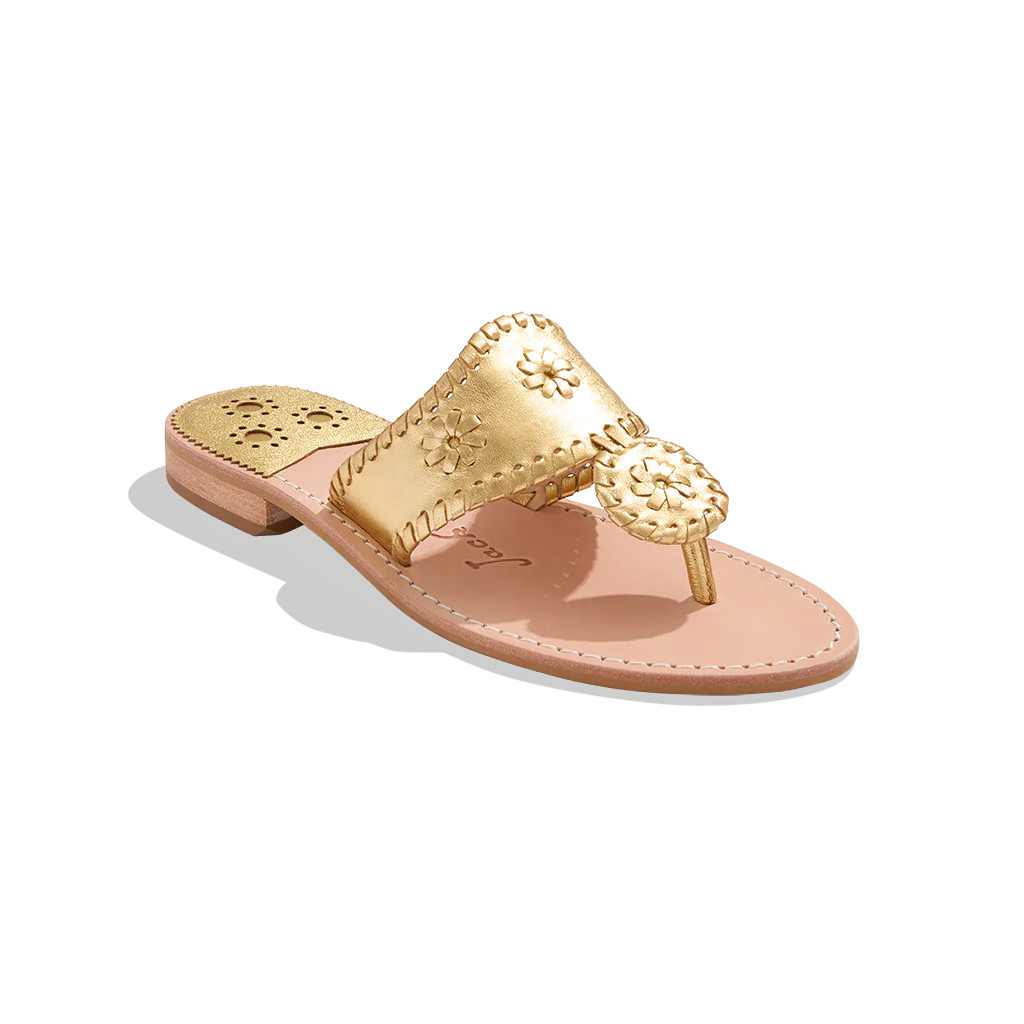 Jacks Flat Sandal / Gold | Jack Rogers