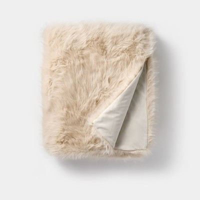 50"x60" Lush Faux Fur Throw - Threshold designed with Studio McGee | eBay US