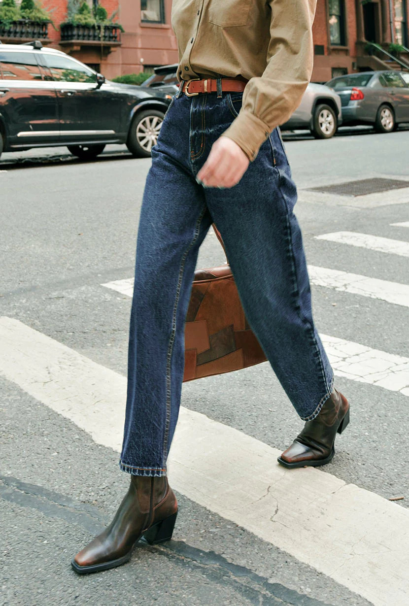 Bentley Straight Cropped Jeans - Dark Indigo | Petite Studio NYC