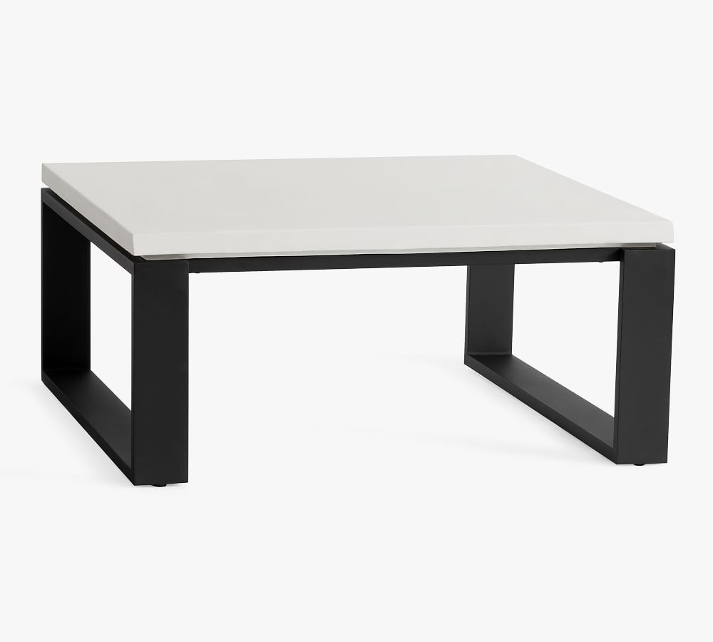 Malibu Metal & Concrete Wide Coffee Table | Pottery Barn (US)