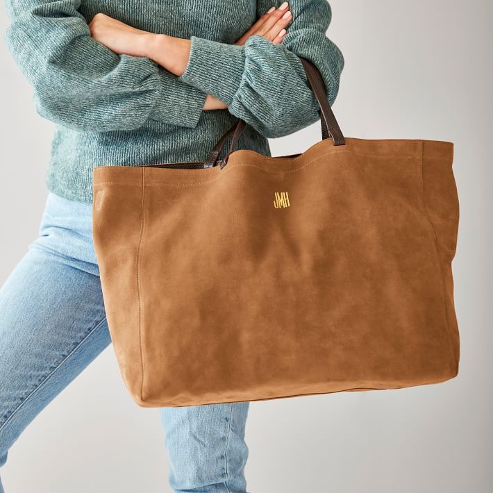 Italian Suede Tote | Mark and Graham