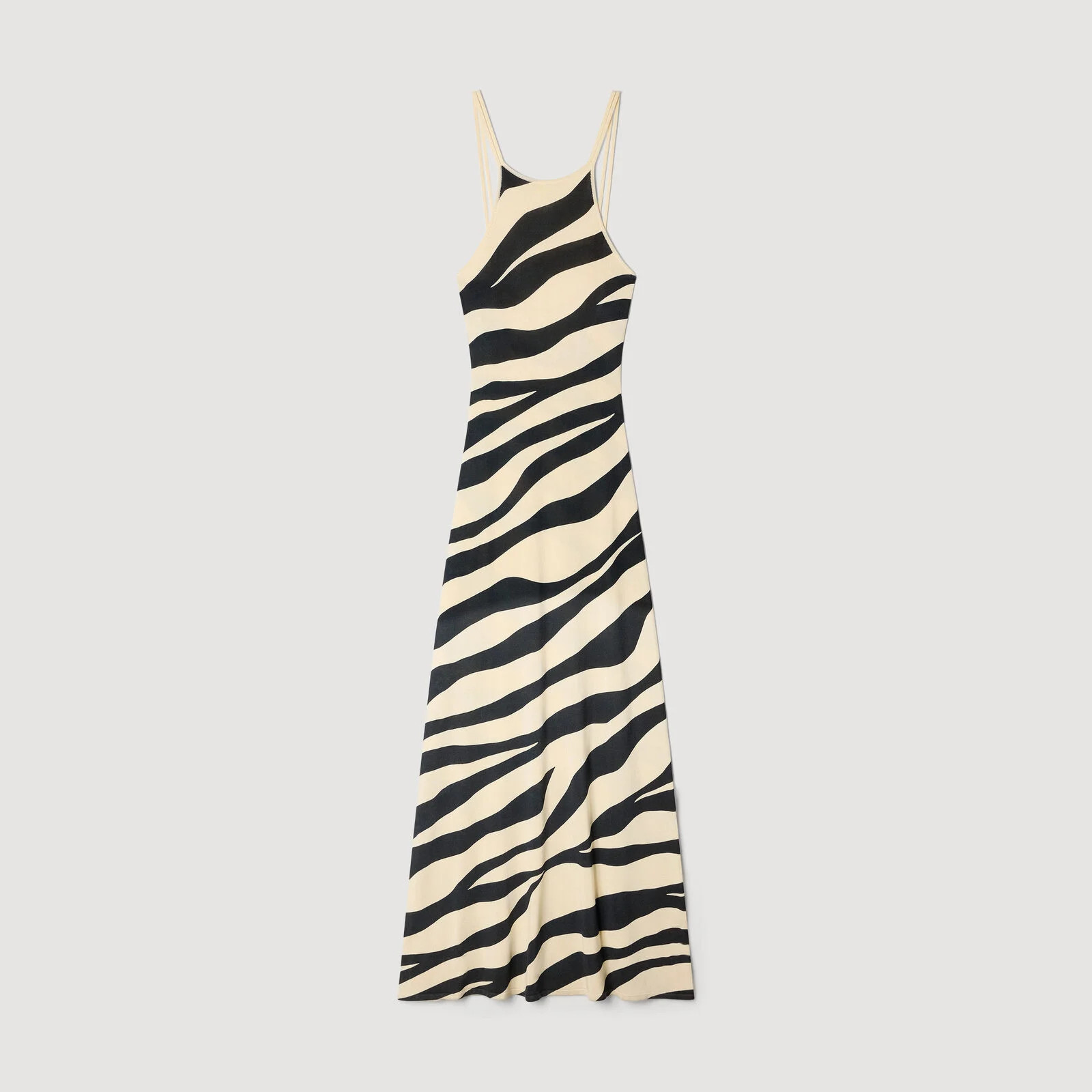 Zebra print knit maxi dress | Sandro US | Sandro-Paris US