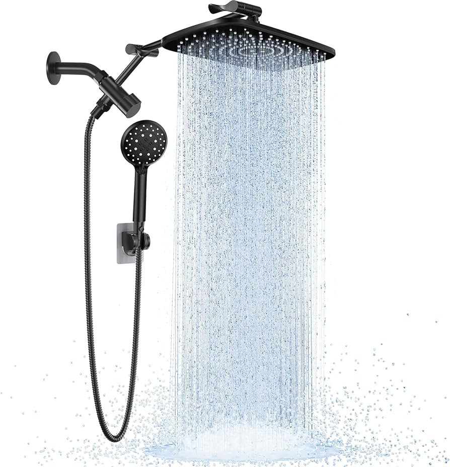 Veken Wide Rain Shower Head with Multi-Modes Handheld Water Spray,High Pressure Showerhead Combo ... | Amazon (US)